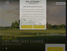 Tablet Screenshot of lakeparkgc.com